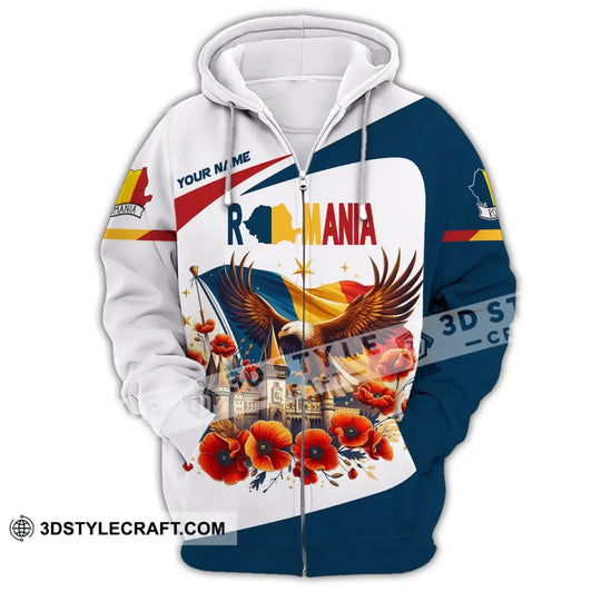 Unisex Shirt, Custom Name Romania Shirt, Romania Polo Long Sleeve, Romania Gift style option 3