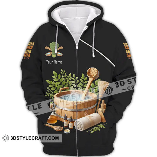Unisex Shirt, Custom Name Sauna Shirt, Sauna Love Hoodie Shirt Polo Long Sleeve, Sauna For Live style option 3