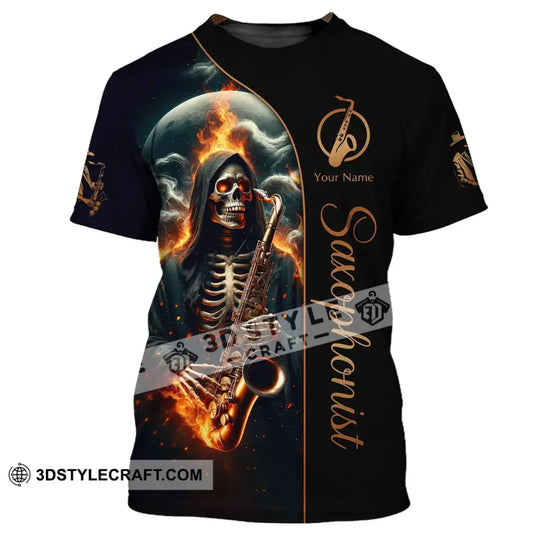 Unisex Shirt, Custom Name Saxophone T-Shirt, Saxophonist Gift, Sax Player Shirts style option 2