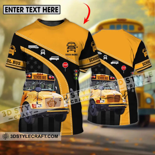 Unisex Shirt - Custom Name School Bus Shirt style option 1