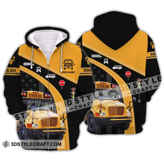 Unisex Shirt - Custom Name School Bus Shirt style option 2