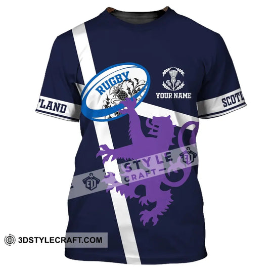 Unisex Shirt, Custom Name Scotland Hoodie, Scotland Rugby Shirt, Scotland Lover T-Shirt style option 2