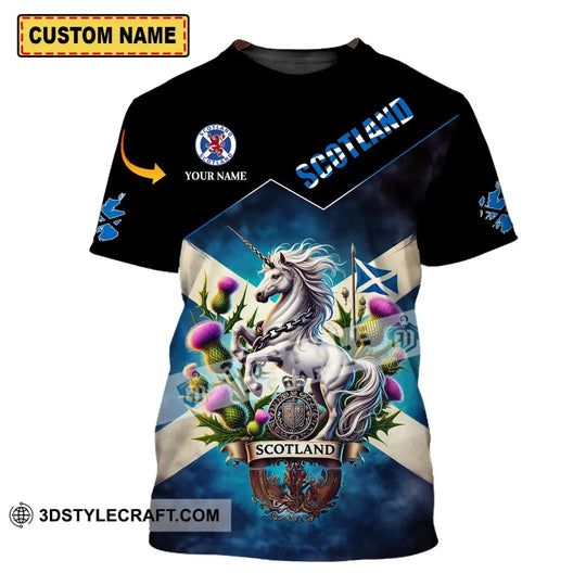 Unisex Shirt - Custom Name Scotland Horse Shirt style option 1