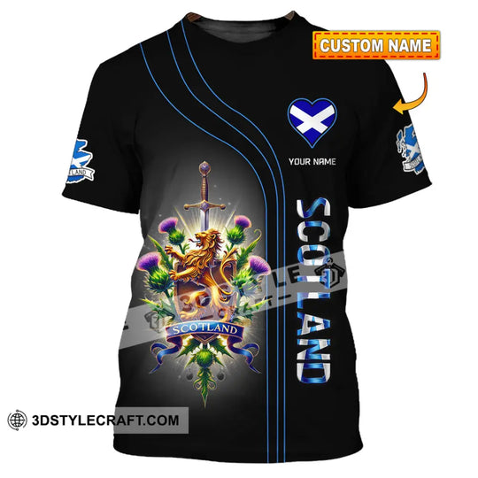 Unisex Shirt, Custom Name Scotland Shirt, Scotland Lover Polo Long Sleeve Shirt, Scotland Gift style option 1