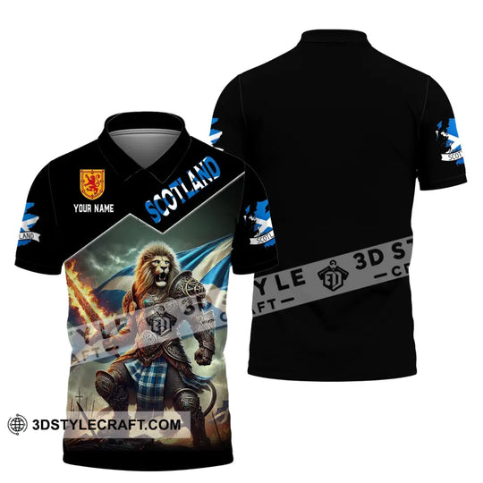 Unisex Shirt, Custom Name Scotland Shirt, Scotland Polo Long Sleeve, Scotland Gift style option 4