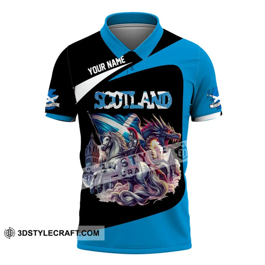 Unisex Shirt, Custom Name Scotland Shirt, Scotland Polo Long Sleeve, Scotland Gift style option 4