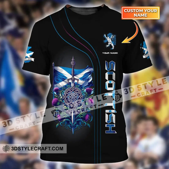 Unisex Shirt, Custom Name Scotland Shirt, Scotland Polo Long Sleeve, Scotland Lover Gift style option 1