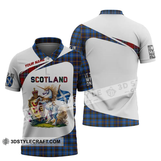 Unisex Shirt, Custom Name Scotland Shirt, Scotland Polo Long Sleeve, Scotland Lover T-Shirt style option 4