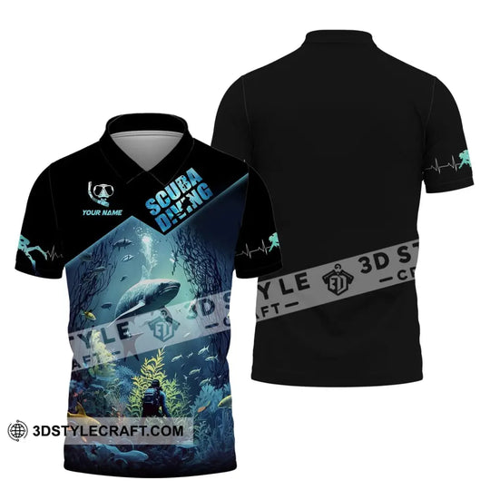 Unisex Shirt, Custom Name Scuba Diving Shirt, Scuba Diving Apparel, Shirt For Scuba Diving Lovers style option 4