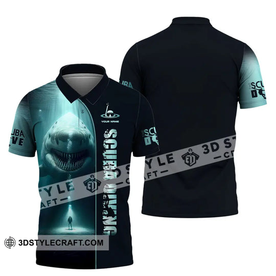 Unisex Shirt, Custom Name Scuba Diving Shirt, Scuba Diving Gift style option 4