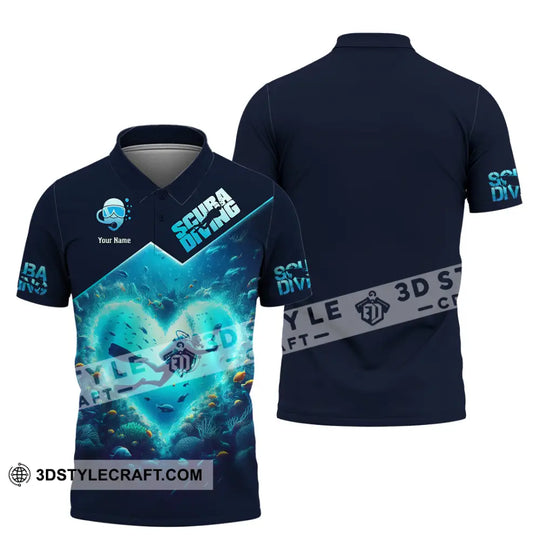 Unisex Shirt, Custom Name Scuba Diving Shirt, Scuba Diving Gift style option 4