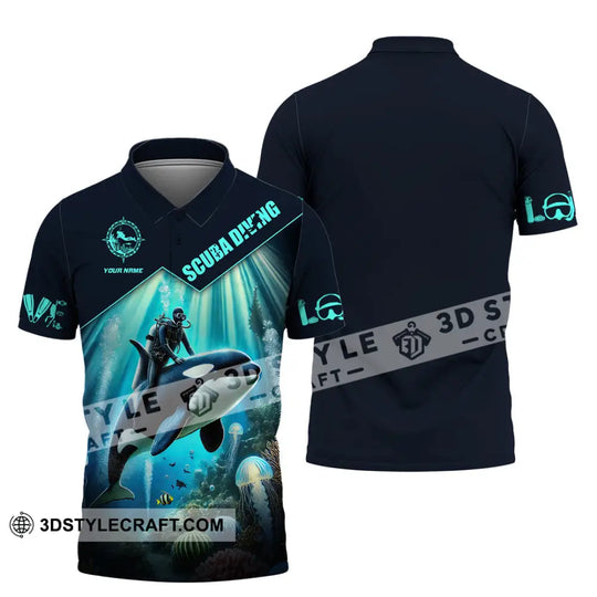 Unisex Shirt, Custom Name Scuba Diving Shirt, Scuba Diving Gift style option 4