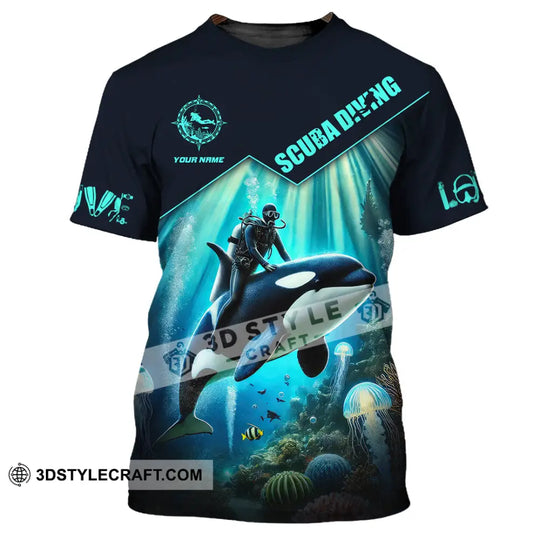 Unisex Shirt, Custom Name Scuba Diving Shirt, Scuba Diving Gift style option 2
