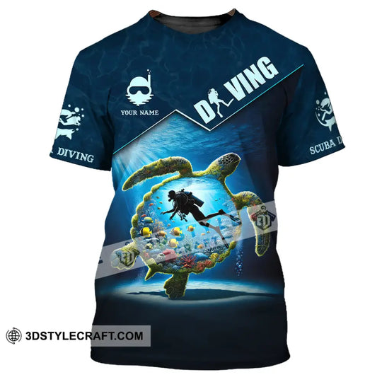 Unisex Shirt, Custom Name Scuba Diving Shirt, Scuba Diving Gift style option 2