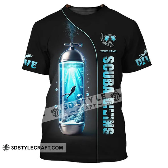 Unisex Shirt, Custom Name Scuba Diving Shirt, Scuba Diving Gift style option 2