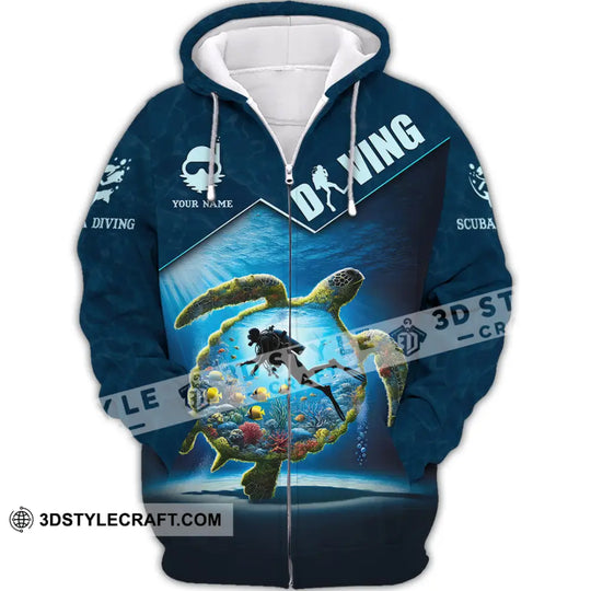 Unisex Shirt, Custom Name Scuba Diving Shirt, Scuba Diving Gift style option 3