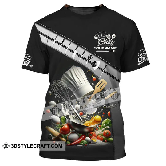 Unisex Shirt - Custom Name Shirt - Set Knife Of Chef, Kitchen Equipment style option 2