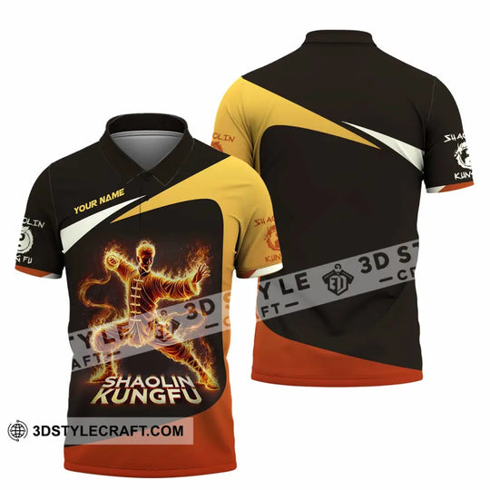 Unisex Shirt, Custom Name Shaolin Kungfu Shirt, Shaolin Kungfu Polo Long Sleeve Shirt style option 4