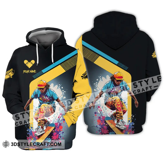 Unisex Shirt - Custom Name Skateboard Sport Shirt For Player, Golden Heart style option 3