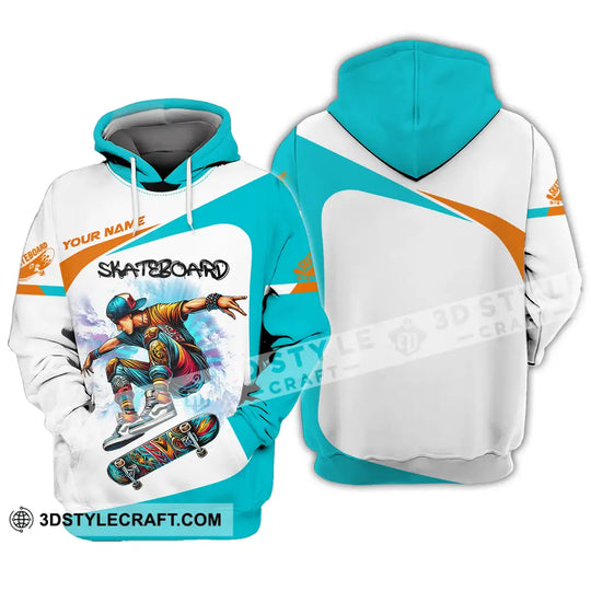 Unisex Shirt - Custom Name Skateboarding Player Light Sport Shirt, Playing style option 3