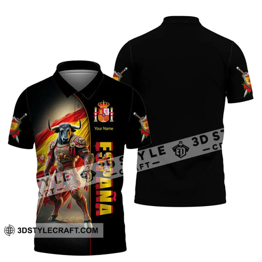 Unisex Shirt, Custom Name Spain Shirt, Spain Lover Polo Long Sleeve Shirt, Spain Gift style option 4