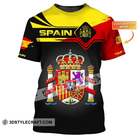 Unisex Shirt, Custom Name Spain T-Shirt, Spanish Shirt, Spain Pride, Spain Gift style option 1