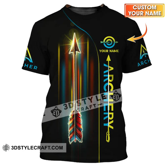 Unisex Shirt - Custom Name Sport Shirt, Archery Player style option 1