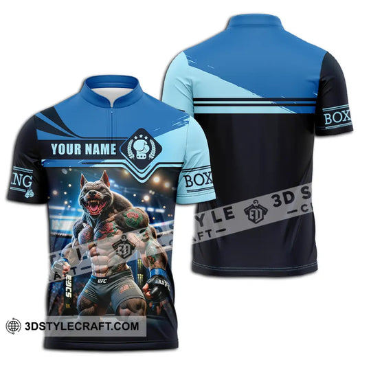Unisex Shirt - Custom Name Sport Shirt, Boxing Muscle Wolf style option 2