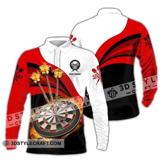 Unisex Shirt - Custom Name Sport Shirt, Burning Darts style option 2