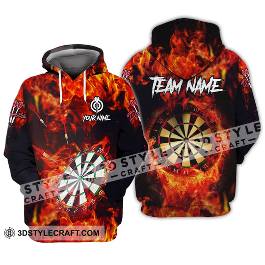 Unisex Shirt - Custom Name Sport Shirt, Fire Darts style option 3