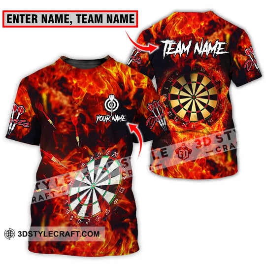 Unisex Shirt - Custom Name Sport Shirt, Fire Darts style option 1