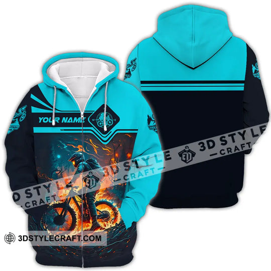 Unisex Shirt - Custom Name Sport Shirt, Fire Mountain Biker style option 4