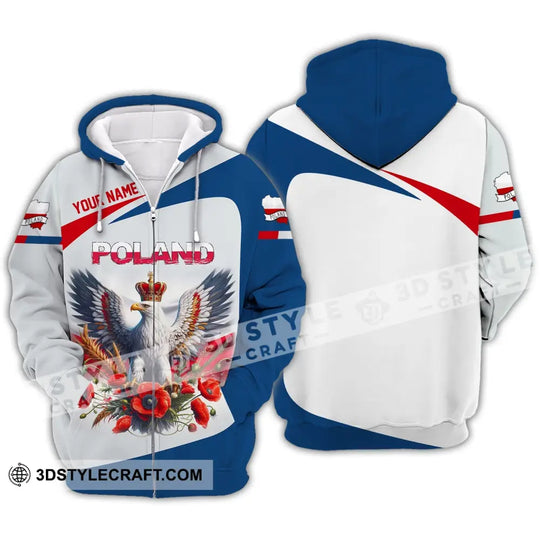 Unisex Shirt - Custom Name Sport Shirt, Poland Icons style option 3