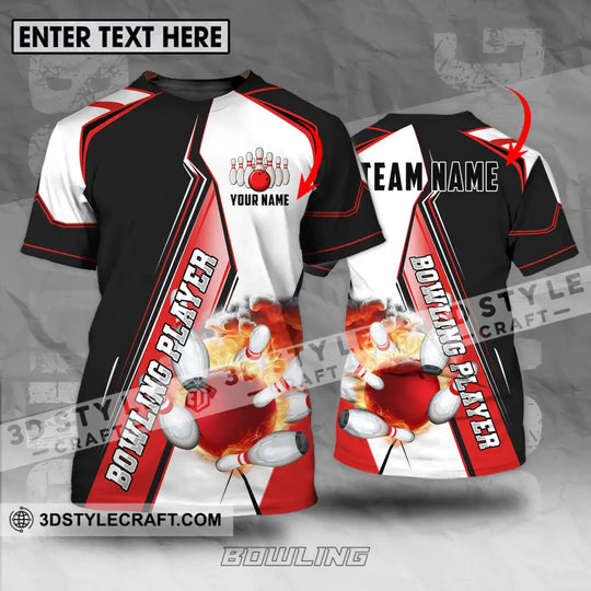 Unisex Shirt - Custom Name Sports Shirt, Bowling Player style option 1