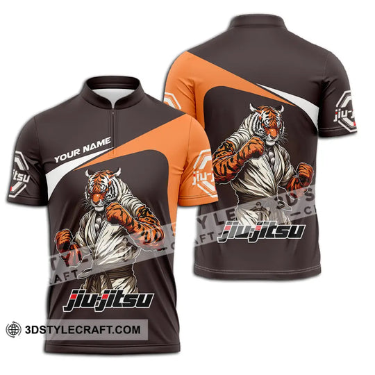 Unisex Shirt - Custom Name Strong Tiger Jiu Jitsu Shirt style option 2