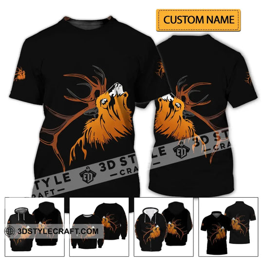 Unisex Shirt - Custom Name T-Shirt, Deer Shirt style option 2