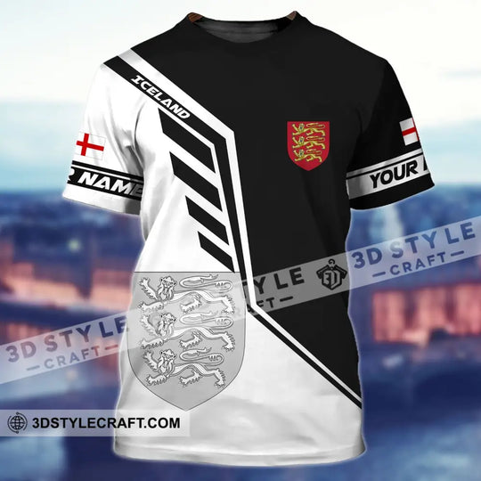 Unisex Shirt - Custom Name T-Shirt, England Iceland style option 2