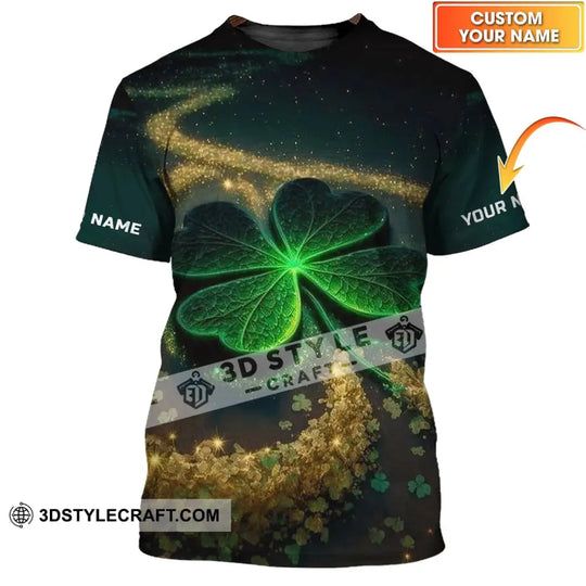 Unisex Shirt - Custom Name T-Shirt - Four-Leaf Clover Shirt style option 1