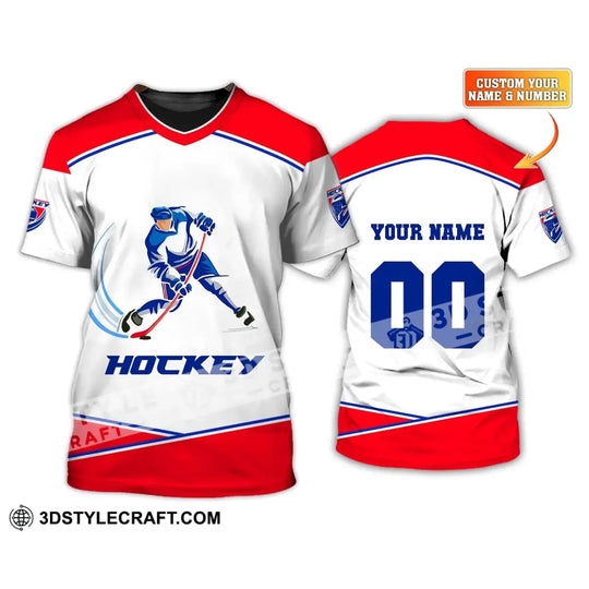 Unisex Shirt, Custom Name T-Shirt, Hockey Shirt, Hockey Polo, Gift for Hockey Player style option 1