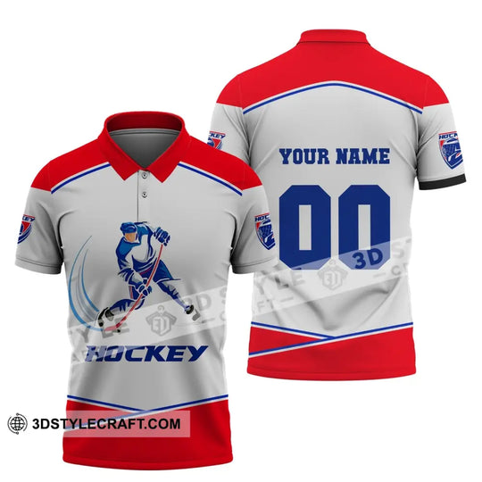 Unisex Shirt, Custom Name T-Shirt, Hockey Shirt, Hockey Polo, Gift for Hockey Player style option 4