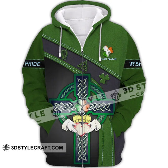 Unisex Shirt - Custom Name T-Shirt - Irish Pride, Happy Saint Patrick's Day style option 4