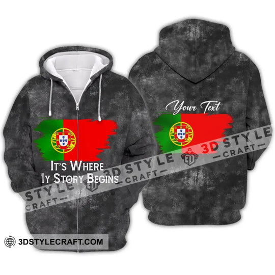 Unisex Shirt - Custom Name T-Shirt, Its Where My Story Begin Wash Style Clothing style option 4