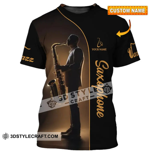 Unisex Shirt - Custom Name T-Shirt, Jazz Saxophone Player Shirt style option 1