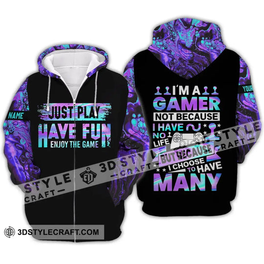 Unisex Shirt - Custom Name T-Shirt, Just Play Have Fun Enjoy The Game style option 4