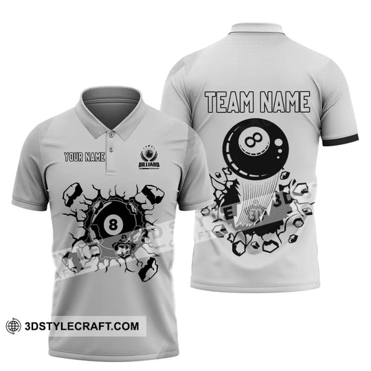 Unisex Shirt - Custom Name T-Shirt - Personalized Billiards Shirt - Billiards Clothing style option 4