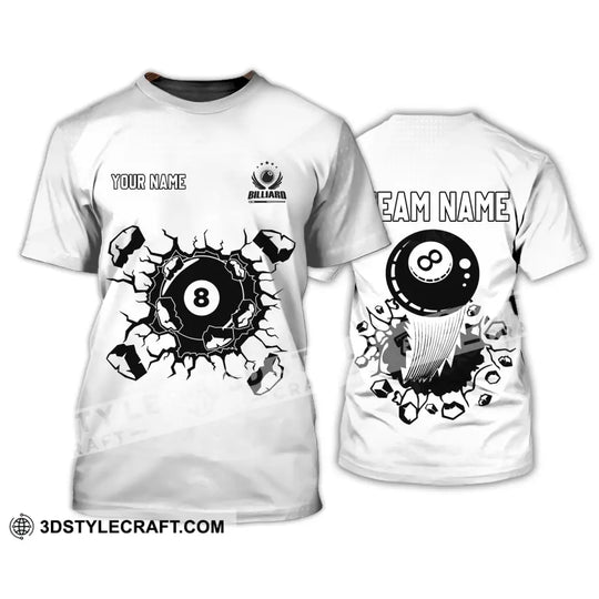 Unisex Shirt - Custom Name T-Shirt - Personalized Billiards Shirt - Billiards Clothing style option 2