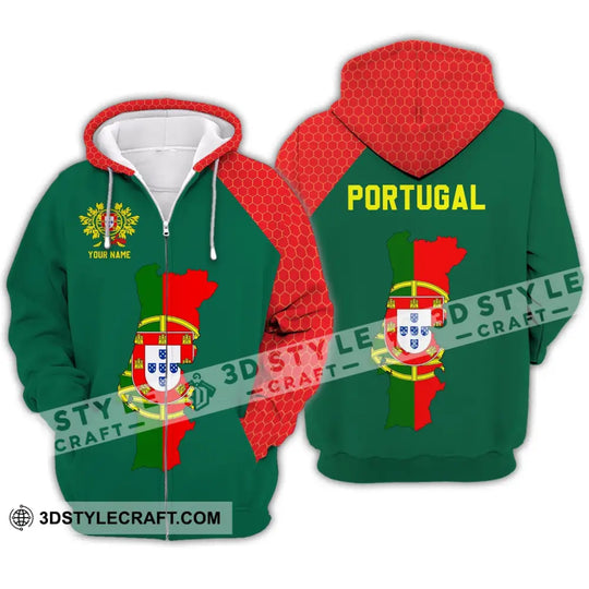 Unisex Shirt - Custom Name T-Shirt - Portugal Name Clothing, Portugal Map style option 4