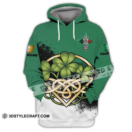 Unisex Shirt - Custom Name T-Shirt - ST. Patrick's Day Clothing, 4-Leaf Clover style option 3