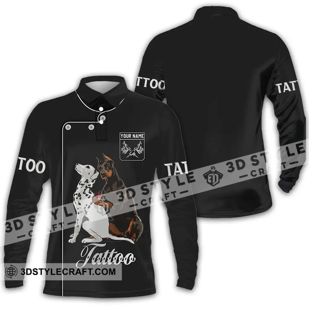 Unisex Shirt - Custom Name Tattoo Artist Long Sleeve Polo / S T-Shirt