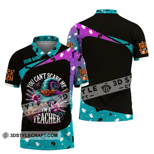 Unisex Shirt, Custom Name Teacher, Halloween Shirt, Back To School T-Shirt, Gift for Teacher style option 4